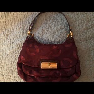 Purple Coach purse